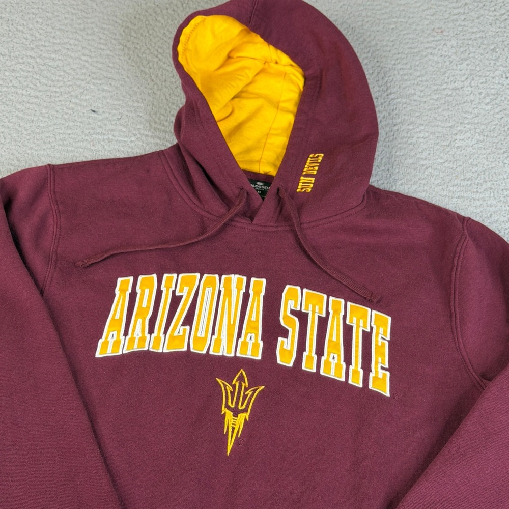 Colosseum Hoodie Mens M Maroon Arizona State Sun Devils Pullover NCAA Sweatshirt